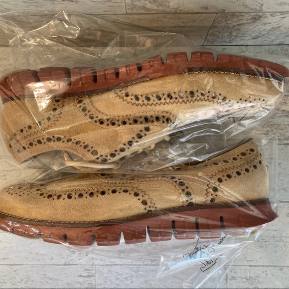 Cole Haan 0 Grand Tan Suede Wing Tip Oxford Shoes main image 6